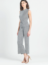 Load image into Gallery viewer, Clara Sunwoo Greek Key Butter Knit Sleeveless Center Front Tie Top
