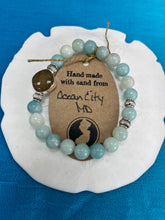 Load image into Gallery viewer, Natural Stone Bracelet with Beach Sand from Ocean City, Maryland
