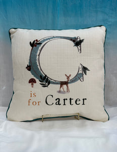 Initial Boy Pillow - C Is For Carter