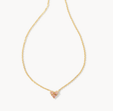 Load image into Gallery viewer, Kendra Scott Gold Katy Heart Necklace In Pink Glass
