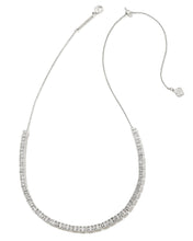 Load image into Gallery viewer, Kendra Scott Gracie Tennis Necklace Rhodium White Crystal
