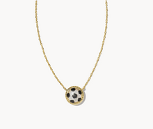 Load image into Gallery viewer, Kendra Scott Gold Soccer Necklace In Ivory Mother of Pearl
