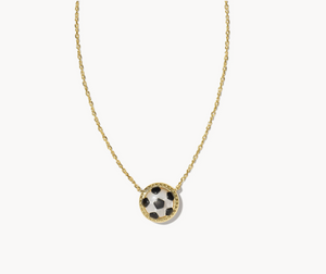 Kendra Scott Gold Soccer Necklace In Ivory Mother of Pearl