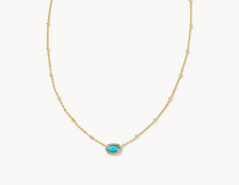 Load image into Gallery viewer, Kendra Scott Gold Mini Elisa Satellite Necklace In Turquoise Magnesite
