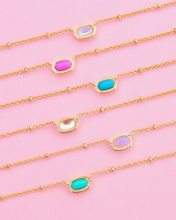 Load image into Gallery viewer, Kendra Scott Gold Mini Elisa Satellite Necklace In Turquoise Magnesite
