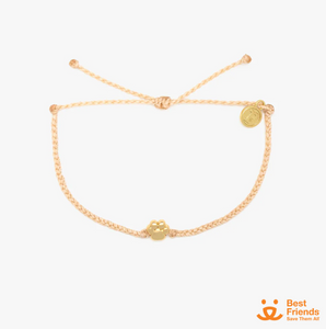 Pura Vida Nude Paw Print Charm Bracelet