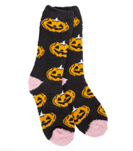 Load image into Gallery viewer, Pumpkin Halloween Cozy Crew Socks
