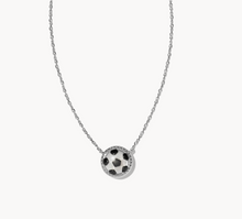 Load image into Gallery viewer, Kendra Scott Silver Soccer Necklace In Ivory Mother of Pearl
