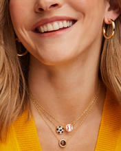 Load image into Gallery viewer, Kendra Scott Gold Basketball Necklace In Orange Goldstone
