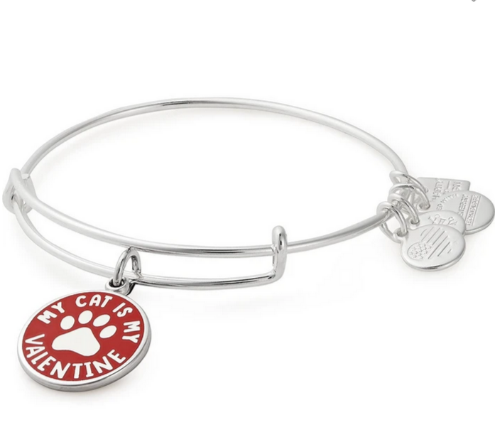 Alex and Ani My Cat is my Valentine Bangle in Silver