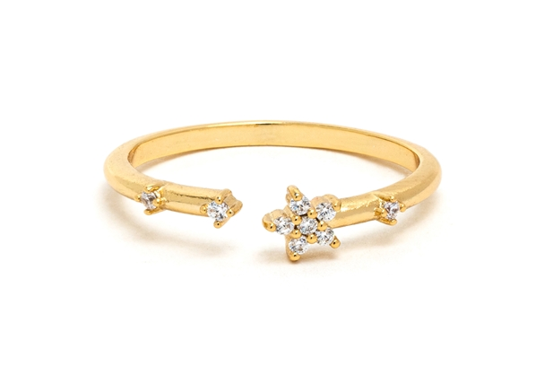 14kt Gold Plated Spring FlowerRing