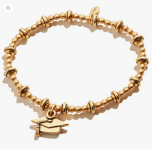 Load image into Gallery viewer, $12. Alex and Ani 2021 Graduation Stretch Bracelet in Silver or Gold
