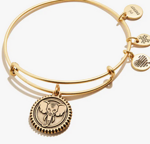 Alex and Ani Elephant Bangle In Silver Or Gold
