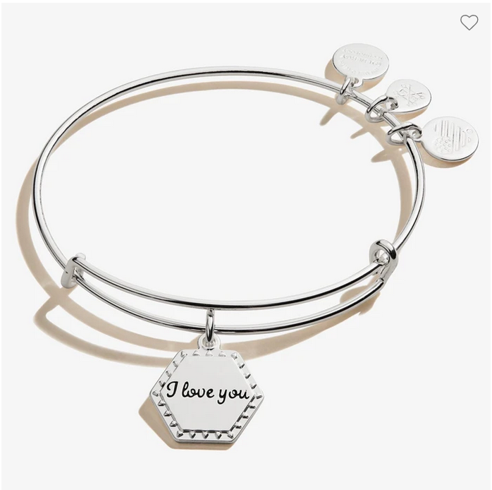Alex and Ani 'I Love You' Bangle in Silver or Gold