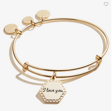 Load image into Gallery viewer, Alex and Ani &#39;I Love You&#39; Bangle in Silver or Gold
