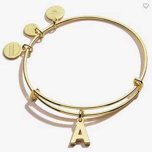 Alex and Ani 'A' Initial Bracelet In Silver or Gold