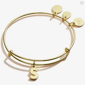 Alex and Ani 'S' Initial Bracelet In Silver or Gold