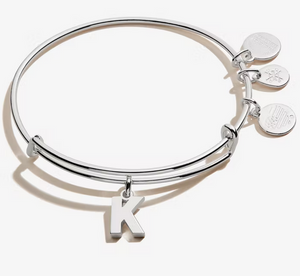Alex and Ani 'K' Initial Bracelet In Silver or Gold