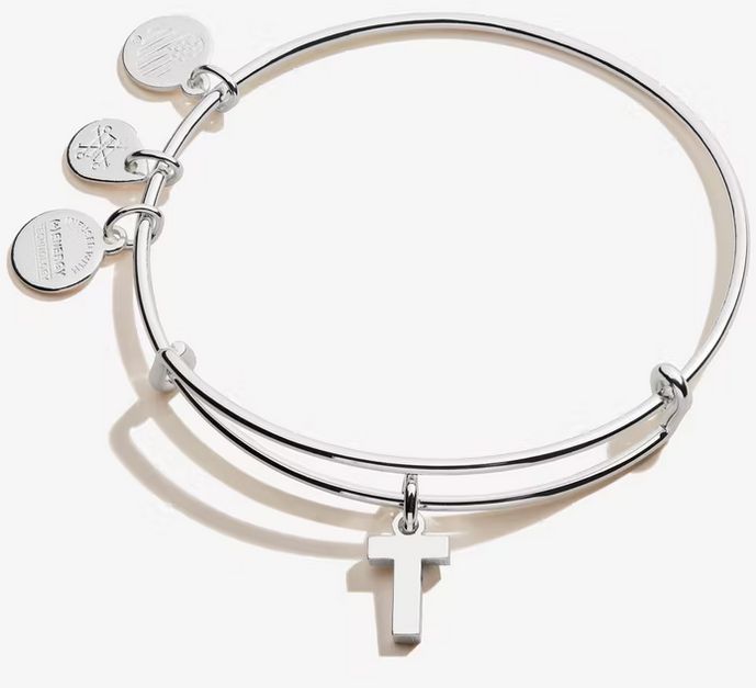 Alex and Ani 'T' Initial Bracelet Silver