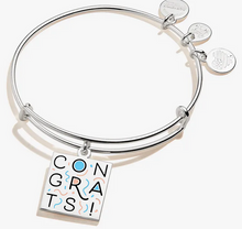 Load image into Gallery viewer, Alex and Ani Congrats Silver Bangle
