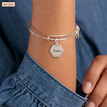 Load image into Gallery viewer, Alex and Ani Sister Bracelet in Silver or Gold
