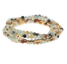 Load image into Gallery viewer, Amazonite- Stone of Courage Beaded Wrap Bracelet/Necklace
