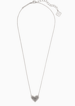 Load image into Gallery viewer, Kendra Scott Silver Ari Heart Necklace In Platinum Drusy
