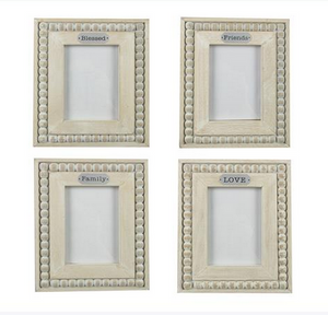 Asst. White Washed Wooden 4x6 Picture Frame