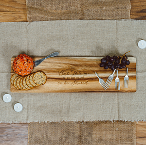 Best Things in Life are meant to be shared - 21" Acacia Cheese/Bread Board Set