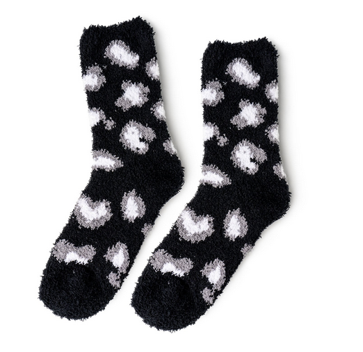 Cozy Cat Nap Lounge Socks in Black