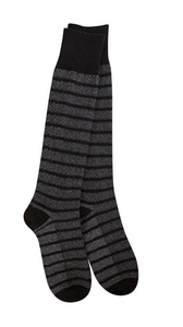 Holiday Stripe Knee High Socks- Black Multi or Cloud Multi