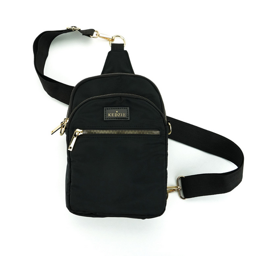 Convertible Sling Crossbody Bag In Black, Gray or Teal