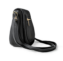 Load image into Gallery viewer, Vegan Leather Mini Messenger Crossbody in Black
