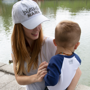 Blessed Mama White Adjustable Hat