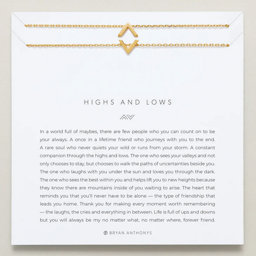 Bryan Anthonys Highs and Lows Necklace Set In Silver or Gold