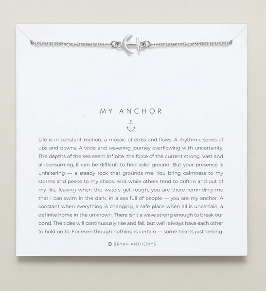 Bryan Anthonys My Anchor Necklace In Silver or Gold