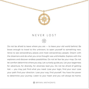 Bryan Anthonys Never Lost Necklace In Silver or Gold