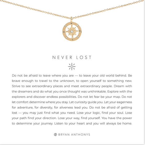 Bryan Anthonys Never Lost Necklace In Silver or Gold