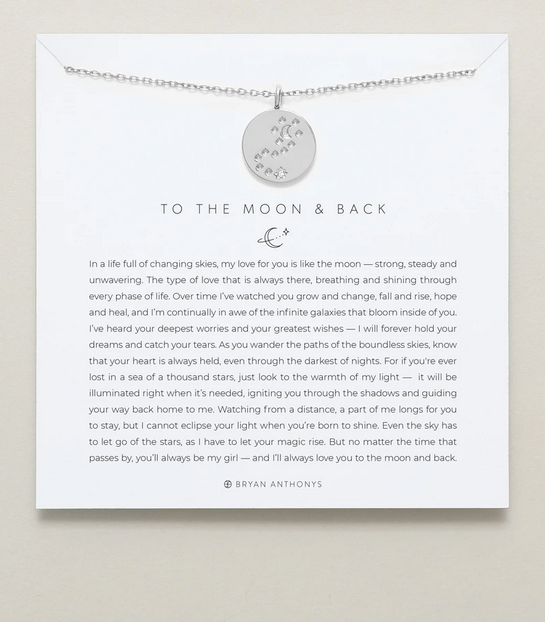 Bryan Anthonys To the Moon and Back Necklace In Silver or Gold