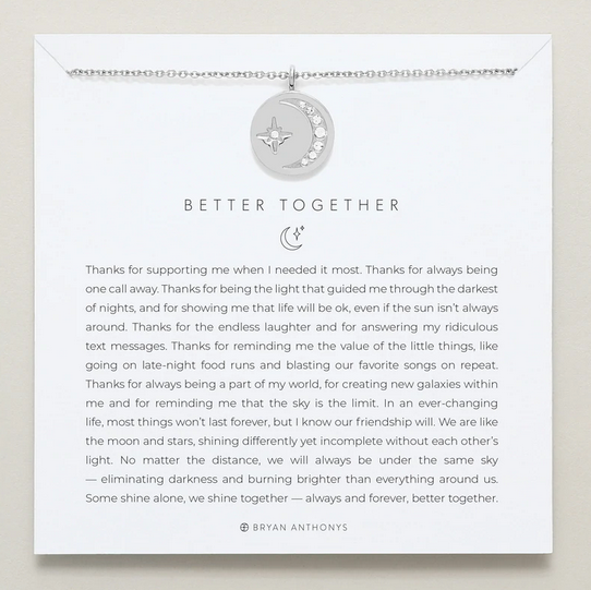 Bryan Anthonys Better Together Friendship Necklace in Silver or Gold