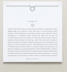 Bryan Anthonys Dainty Family Necklace In Silver or Gold