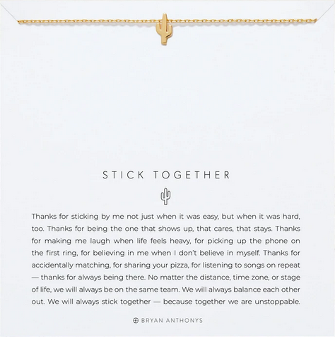 Bryan Anthonys Stick Together Necklace In Silver or Gold