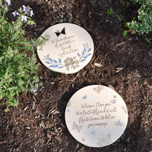 Butterfly Whispers, 10" Garden Stone