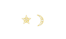 Load image into Gallery viewer, Celestial Gold Stud Earrings
