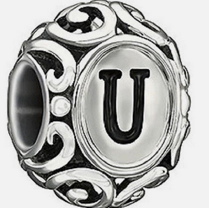 Chamilia Initial 'U' Sterling Silver Charm