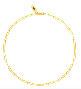 Claire Link Paperclip Gold Chain Necklace