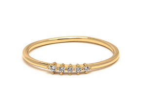 14kt Gold Plated Connected Sparkle Ring