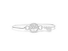 Load image into Gallery viewer, Sterling Silver Pavé Tree of Life Bangle
