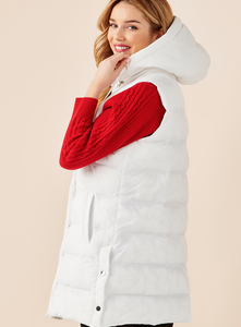 Downtown Puffer Vest in White