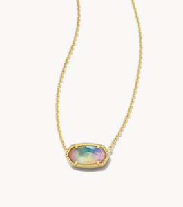 Kendra Scott Gold Elisa Necklace In Yellow Watercolor Illusion - 25% OFF!
